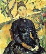 Paul Cezanne Madame Cezanne dans la serre painting